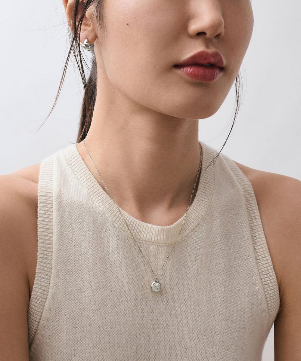 Liberty London Astley Clarke Sterling Silver Tiny Star Mini Biography Locket Necklace