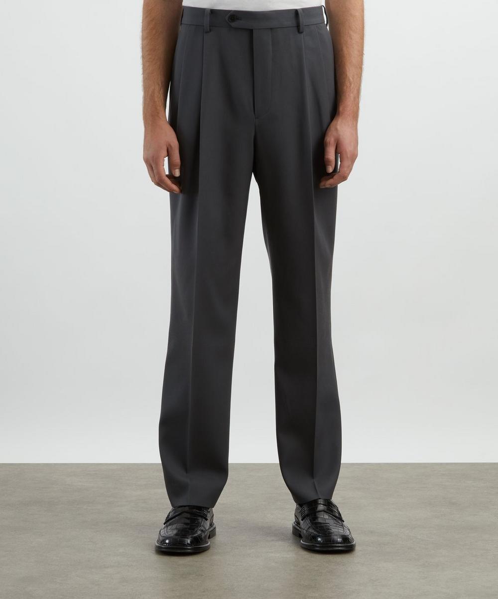 Liberty London Auralee Light Wool Max Gabardine Two-Tucks Slack Trousers