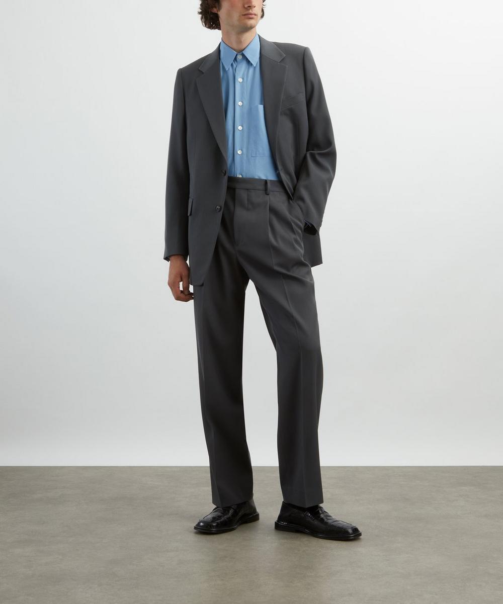 liberty london Auralee Light Wool Max Gabardine Two-Tucks Slack Trousers