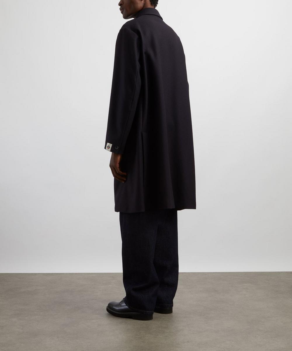 Liberty London Bally Navy Wool-Blend Double-Breasted Coat