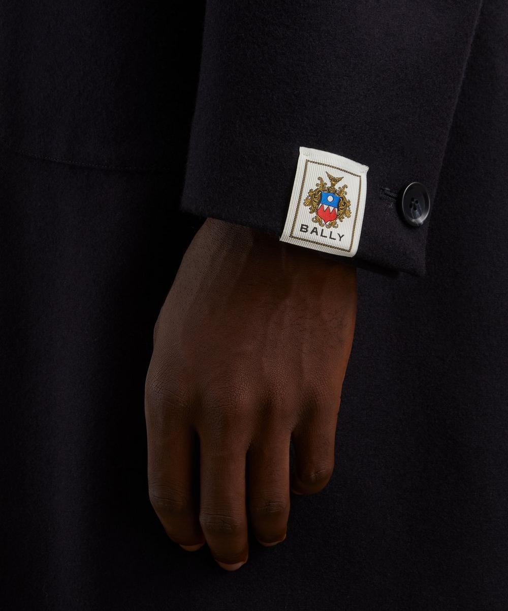 Liberty London Bally Navy Wool-Blend Double-Breasted Coat