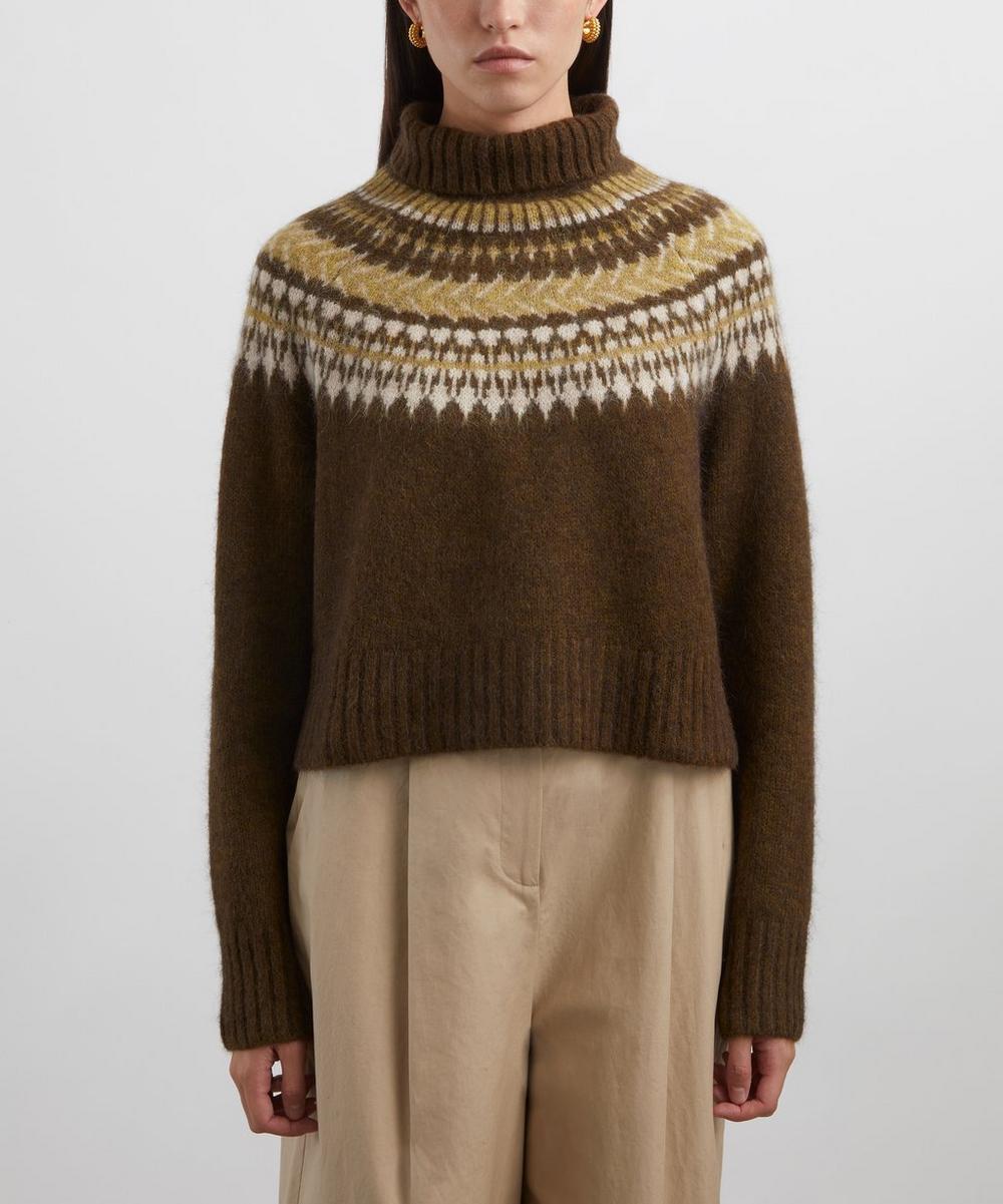 Liberty London Barbour Lorrie Fair Isle Roll-Neck Jumper