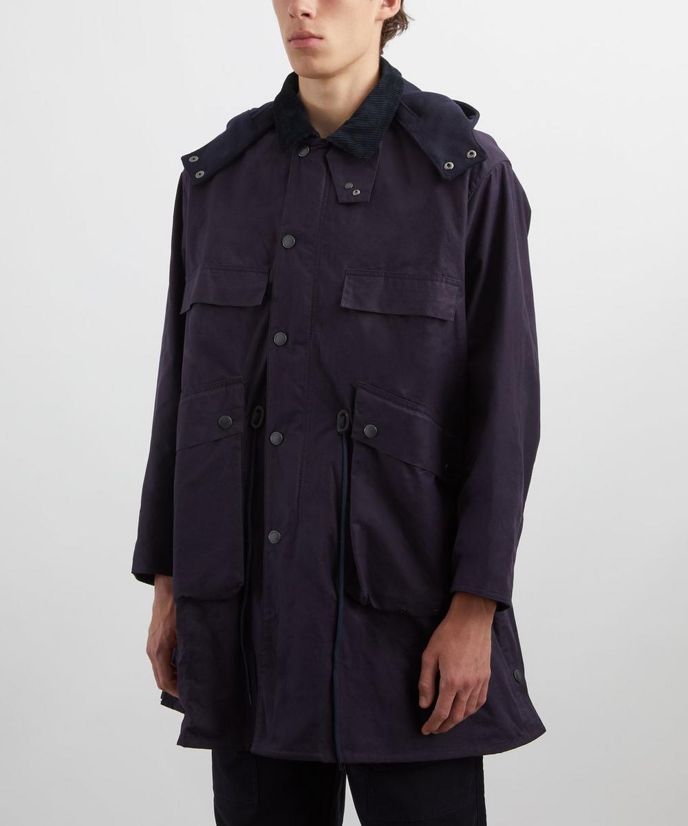 Liberty London Barbour X Kaptain Sunshine Dark Indigo Oversized Bedale Casual Field Coat