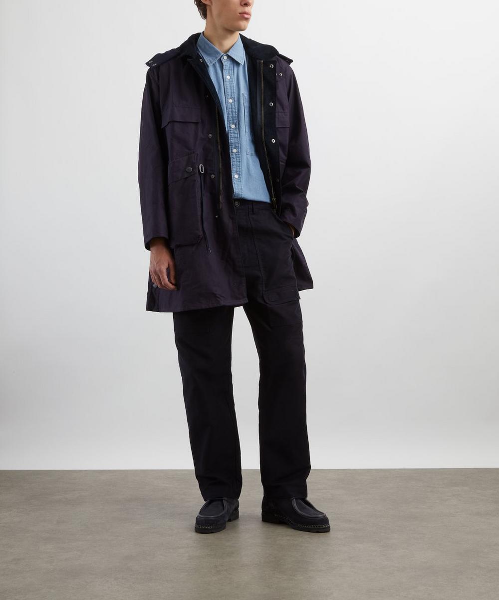 liberty london Barbour x Kaptain Sunshine Dark Indigo Oversized Bedale Casual Field Coat