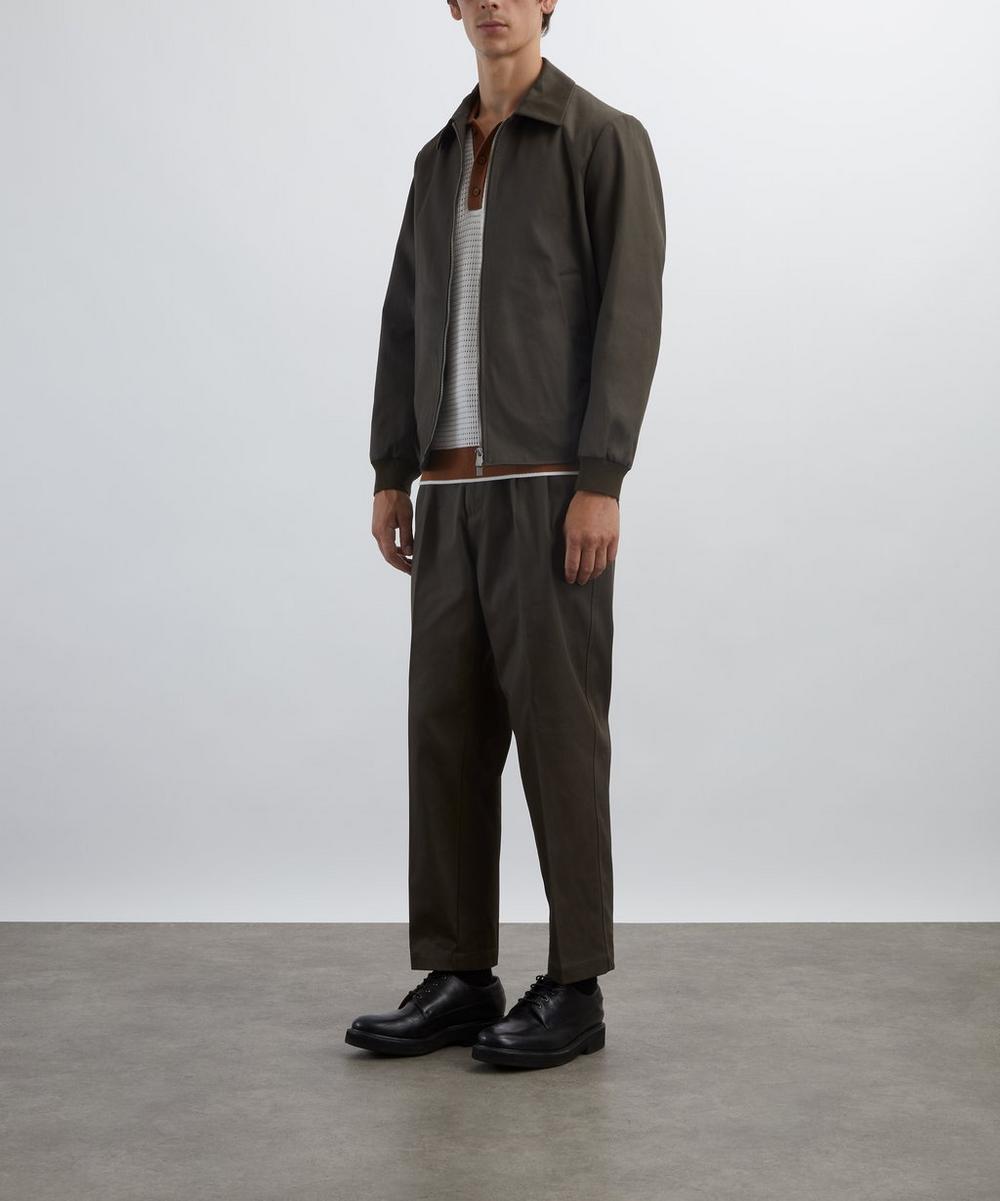 liberty london Barena Army Olivio Cotton Zip-Up Jacket