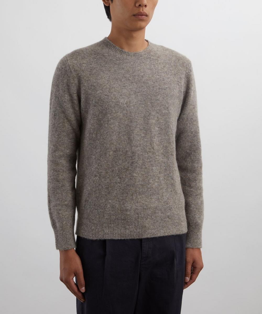 Liberty London Barena Dove Grey Rolo Wool-Blend Jumper