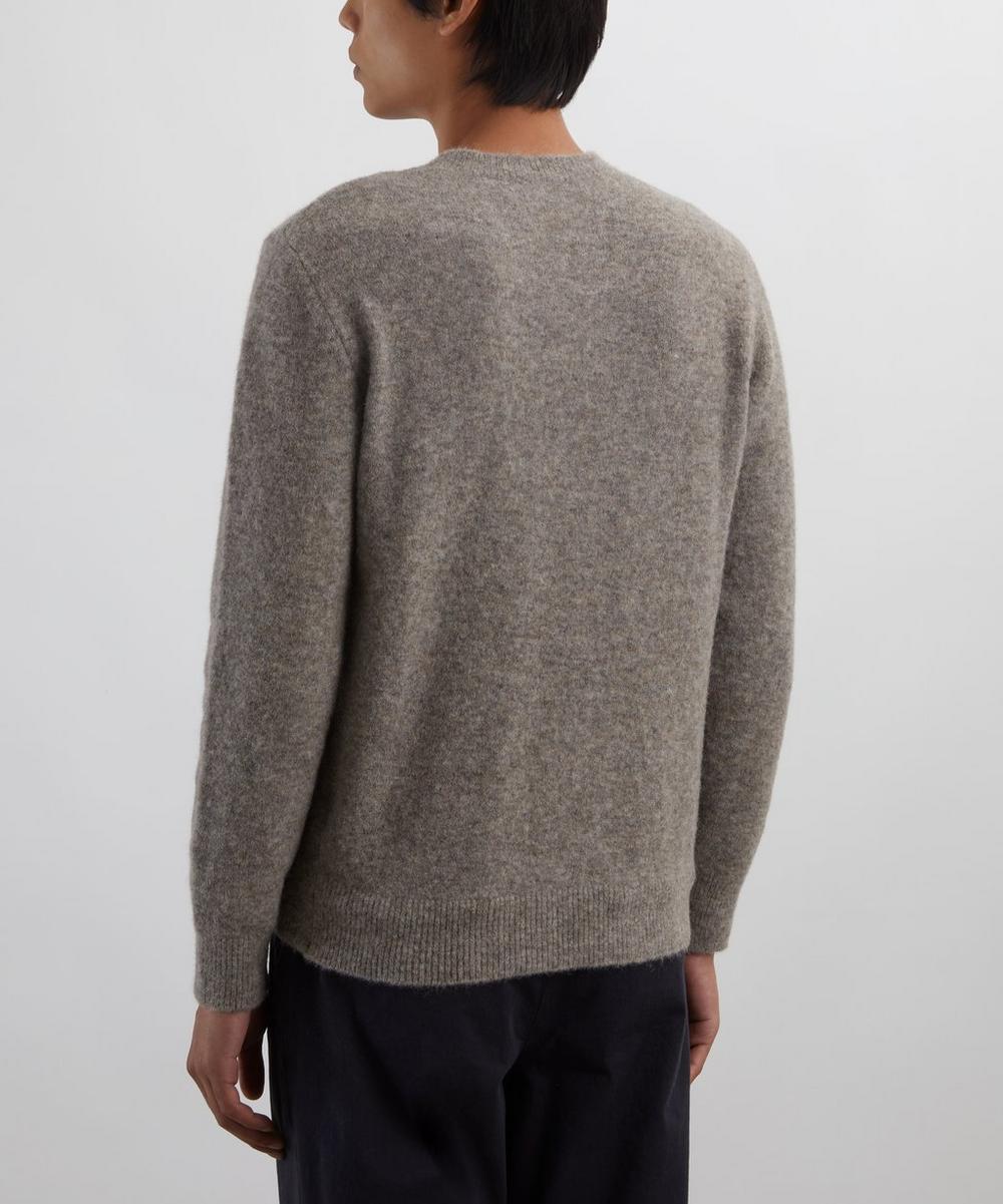 Liberty London Barena Dove Grey Rolo Wool-Blend Jumper
