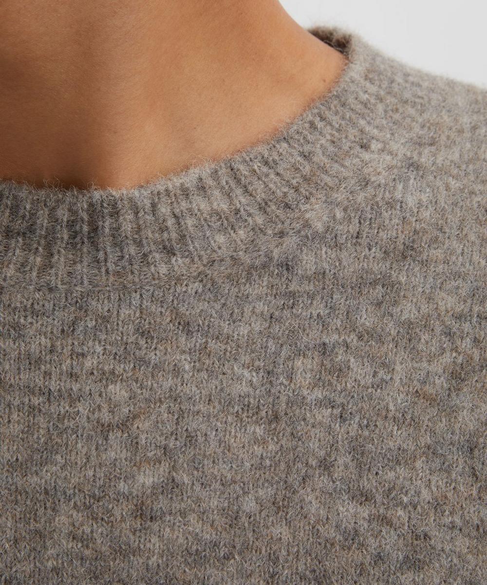 Liberty London Barena Dove Grey Rolo Wool-Blend Jumper