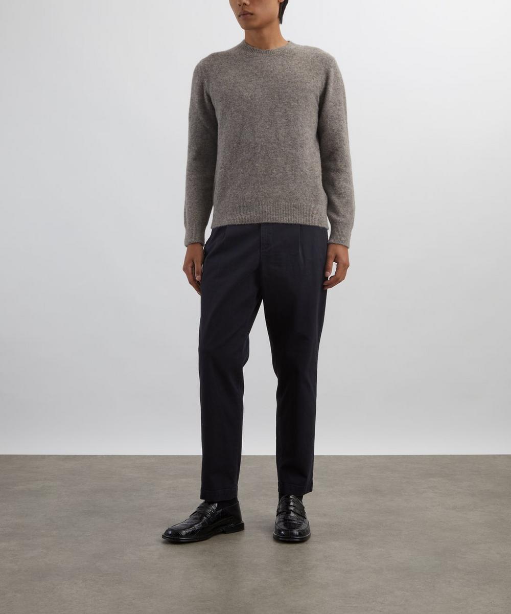 liberty london Barena Dove Grey Rolo Wool-Blend Jumper