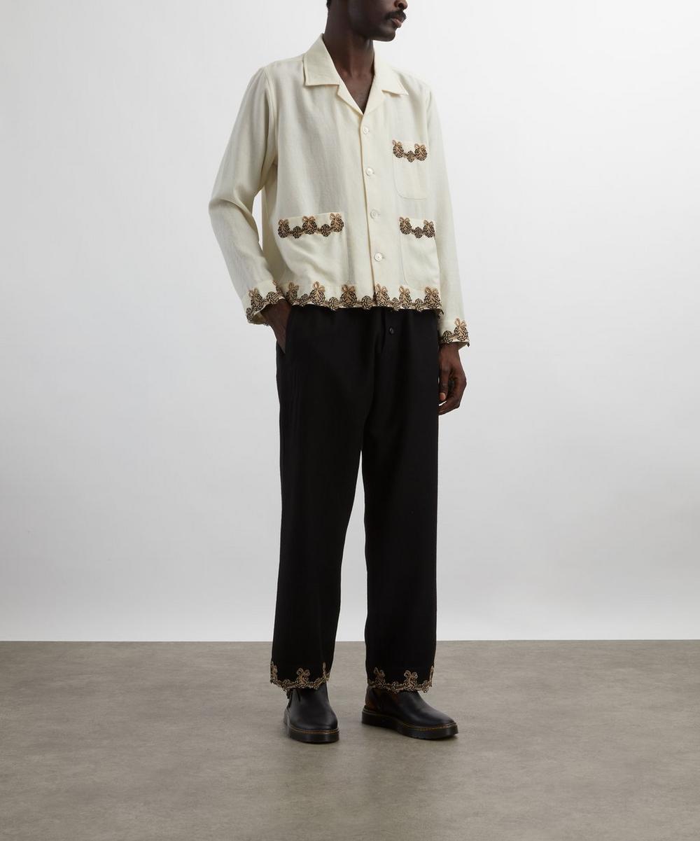 liberty london Bode Black Laurelist Pyjama Trousers