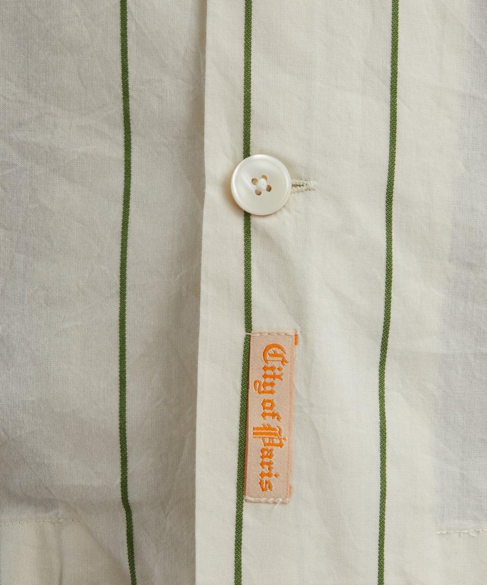 Liberty London Bode Celery Stripe Short-Sleeve Shirt