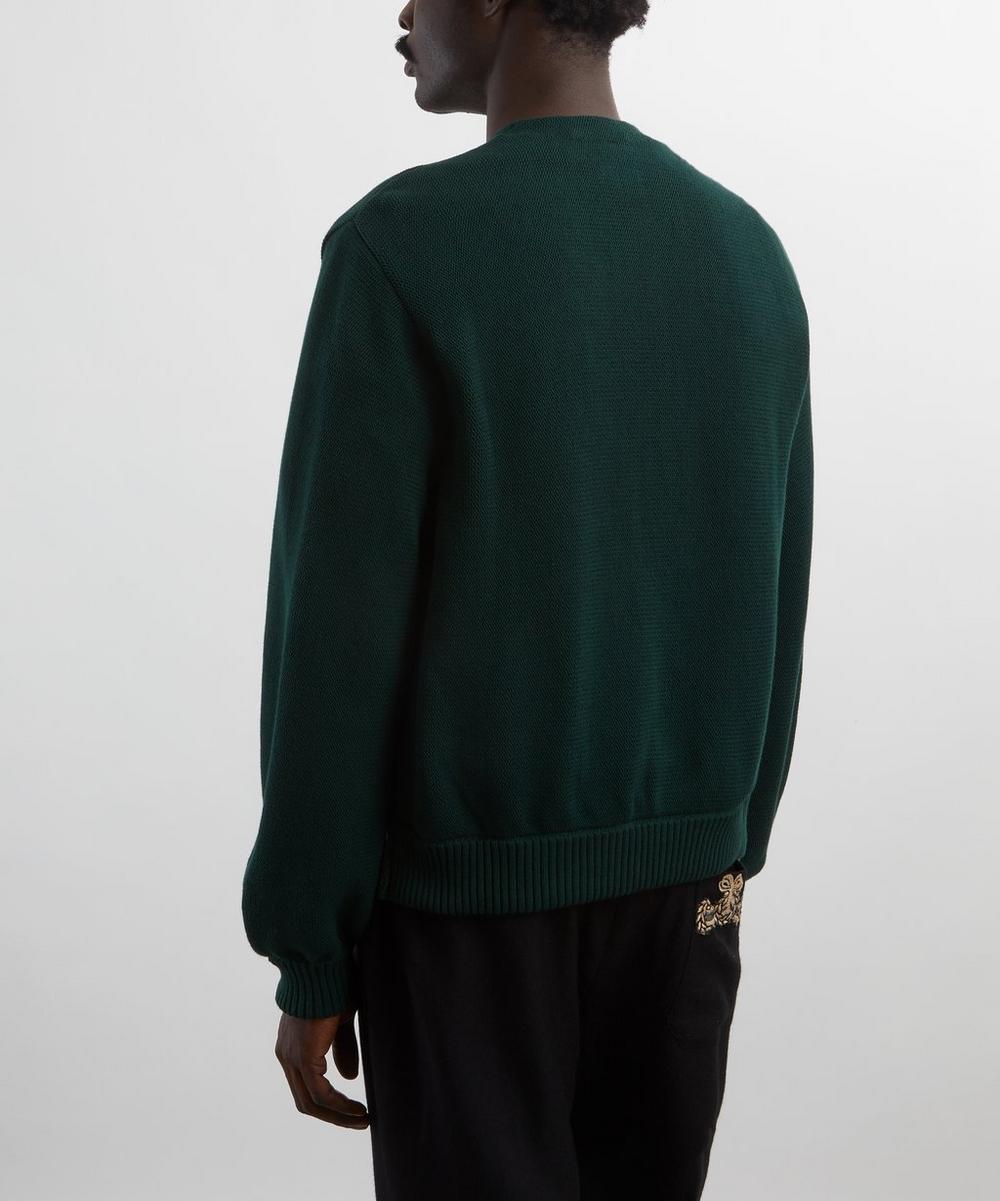 Liberty London Bode Dark Green Double-Breasted Cardigan