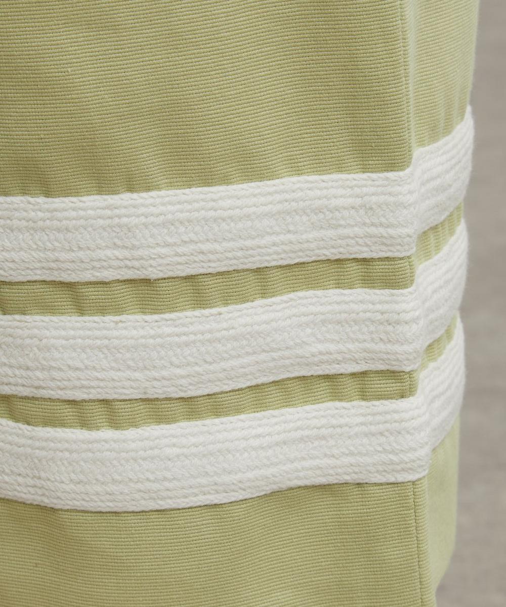 Liberty London Bode Green-Cream Tri-Stripe Trousers