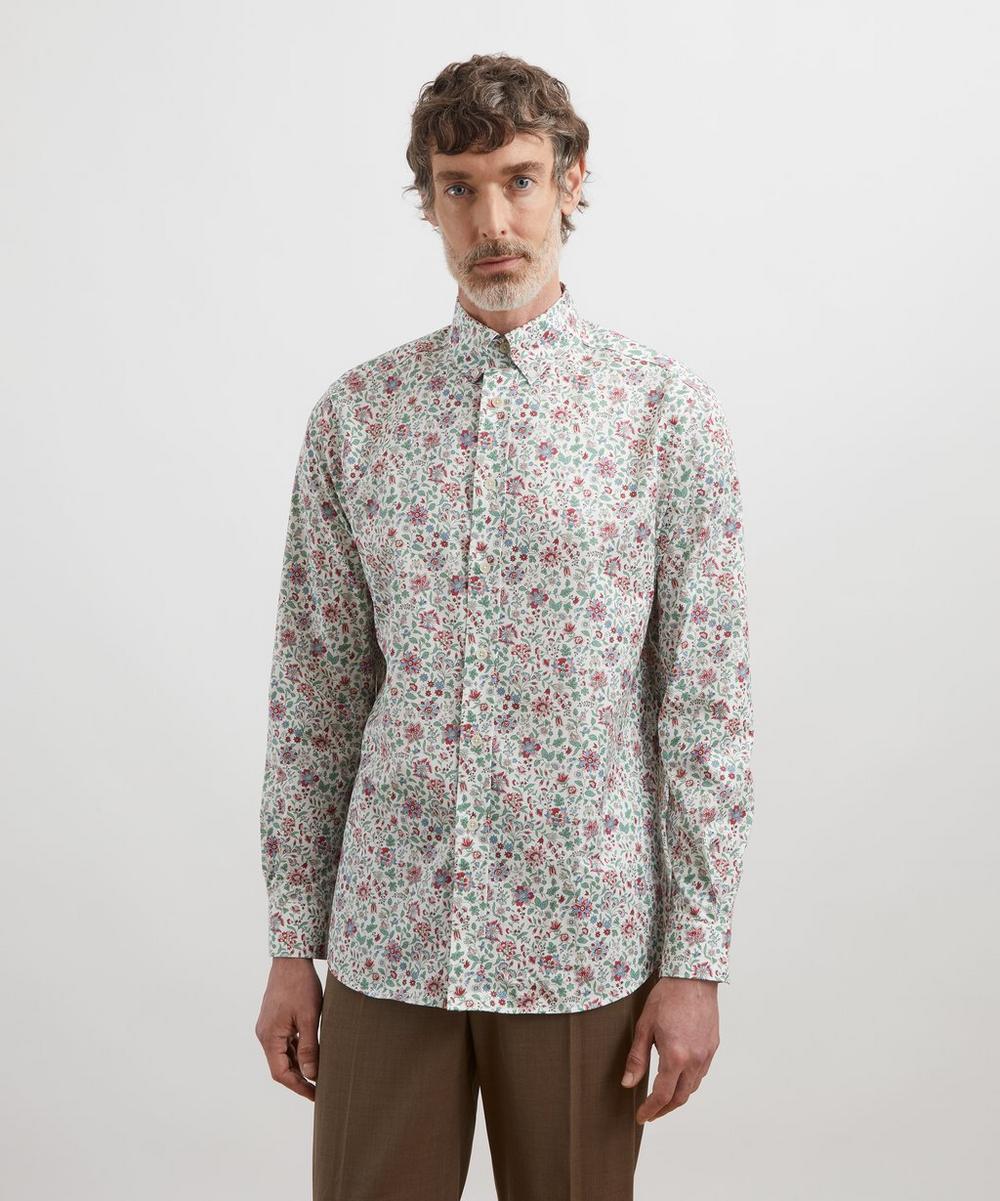 Liberty London Button-Down Regular Fit Cotton Shirt In Gracey Bell