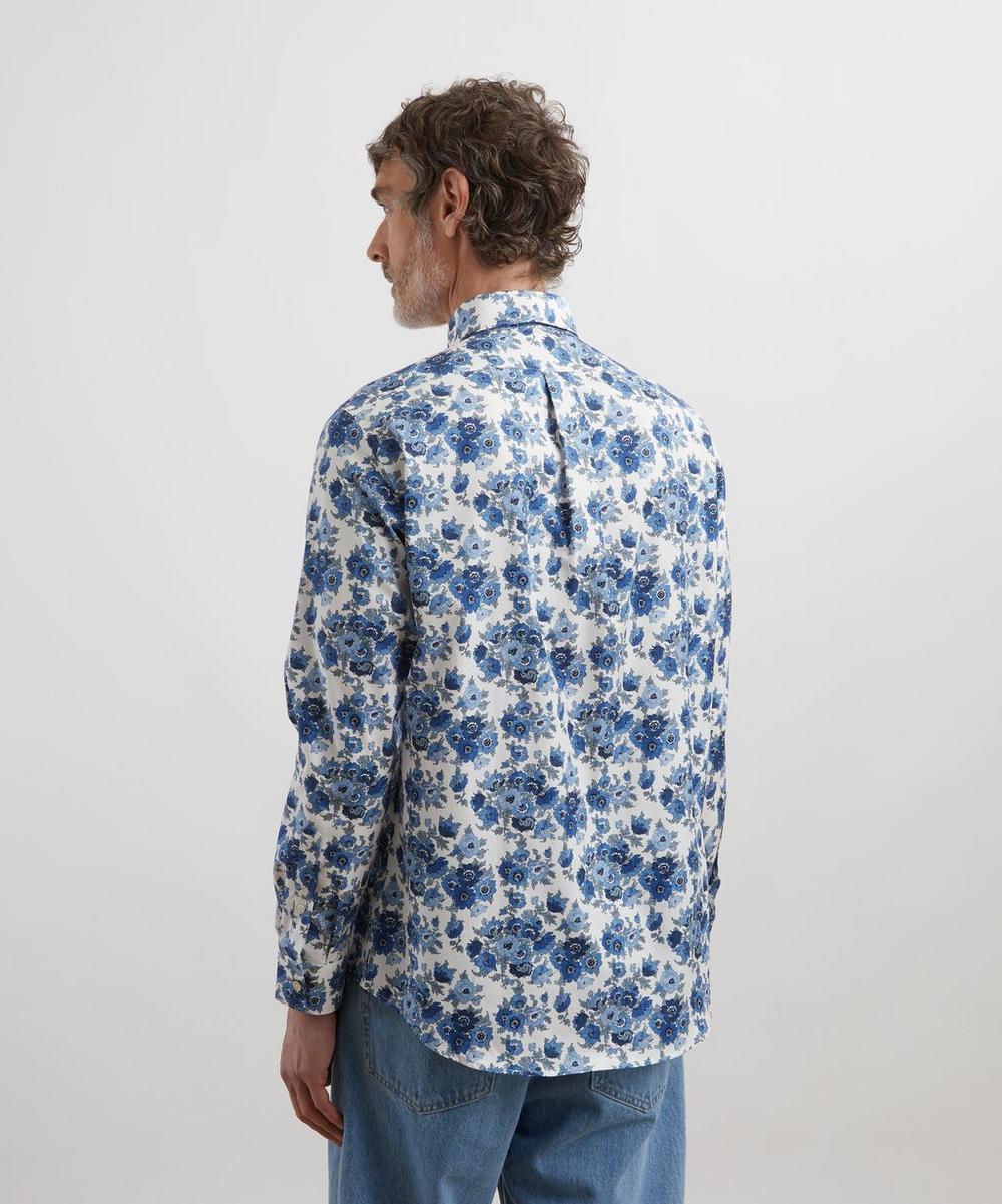 Liberty London Button-Down Regular Fit Cotton Shirt In Madeleine Anemone