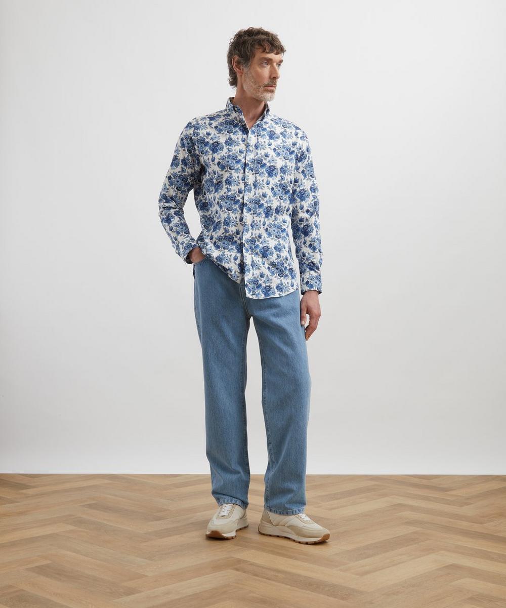 liberty london Button-Down Regular Fit Cotton Shirt in Madeleine Anemone