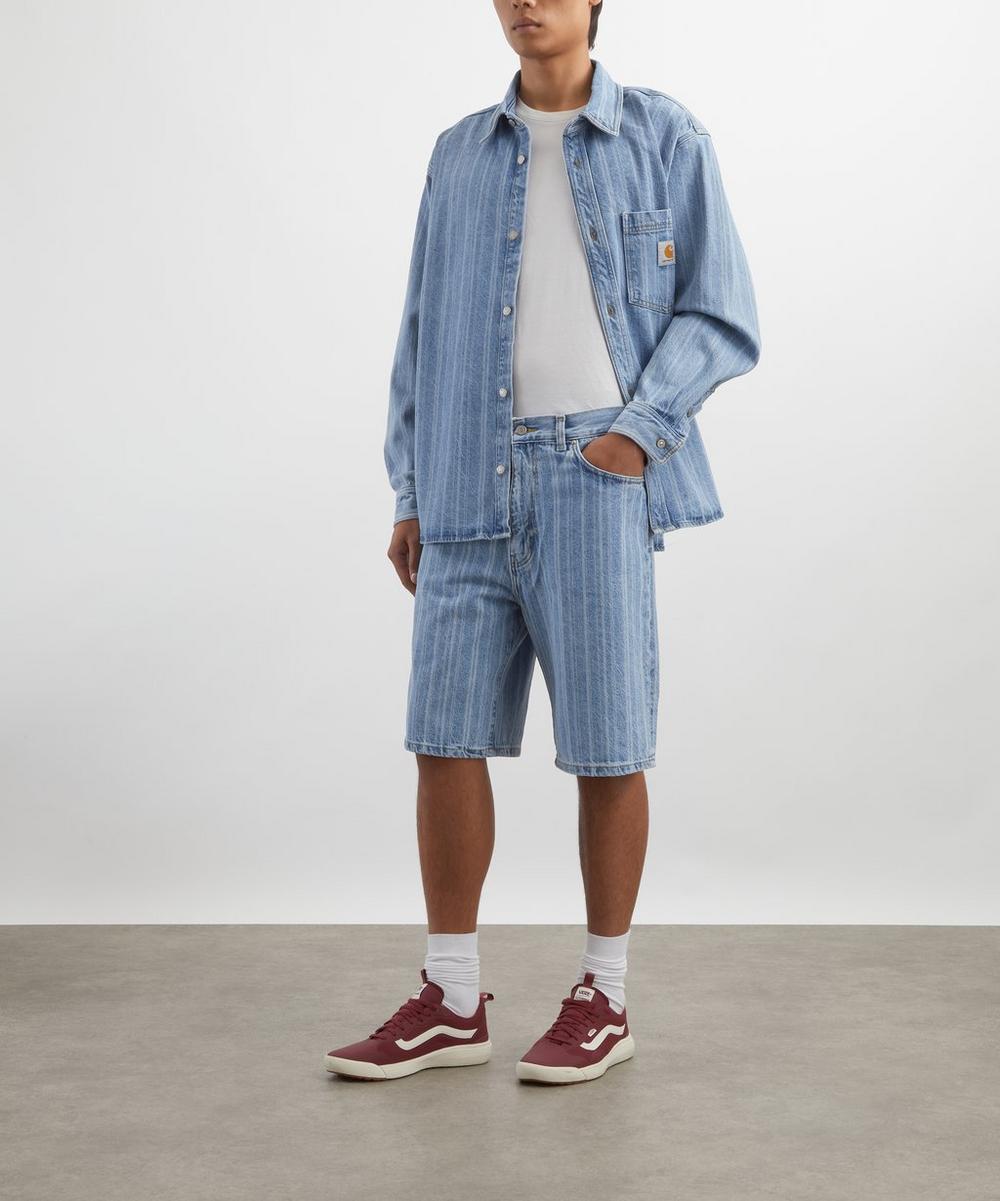 liberty london Carhartt WIP Rylan Striped Denim Shorts