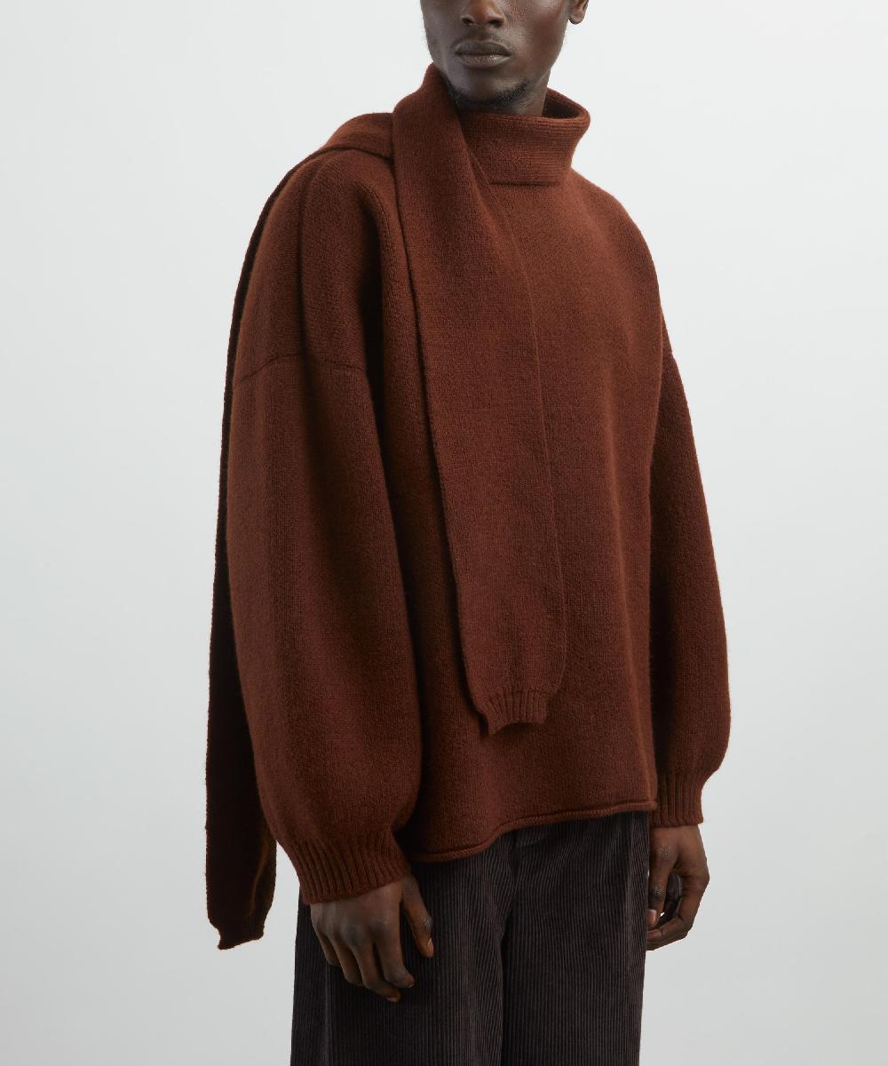 Liberty London CAWLEY British Merino Wool Wrap Neck Pullover