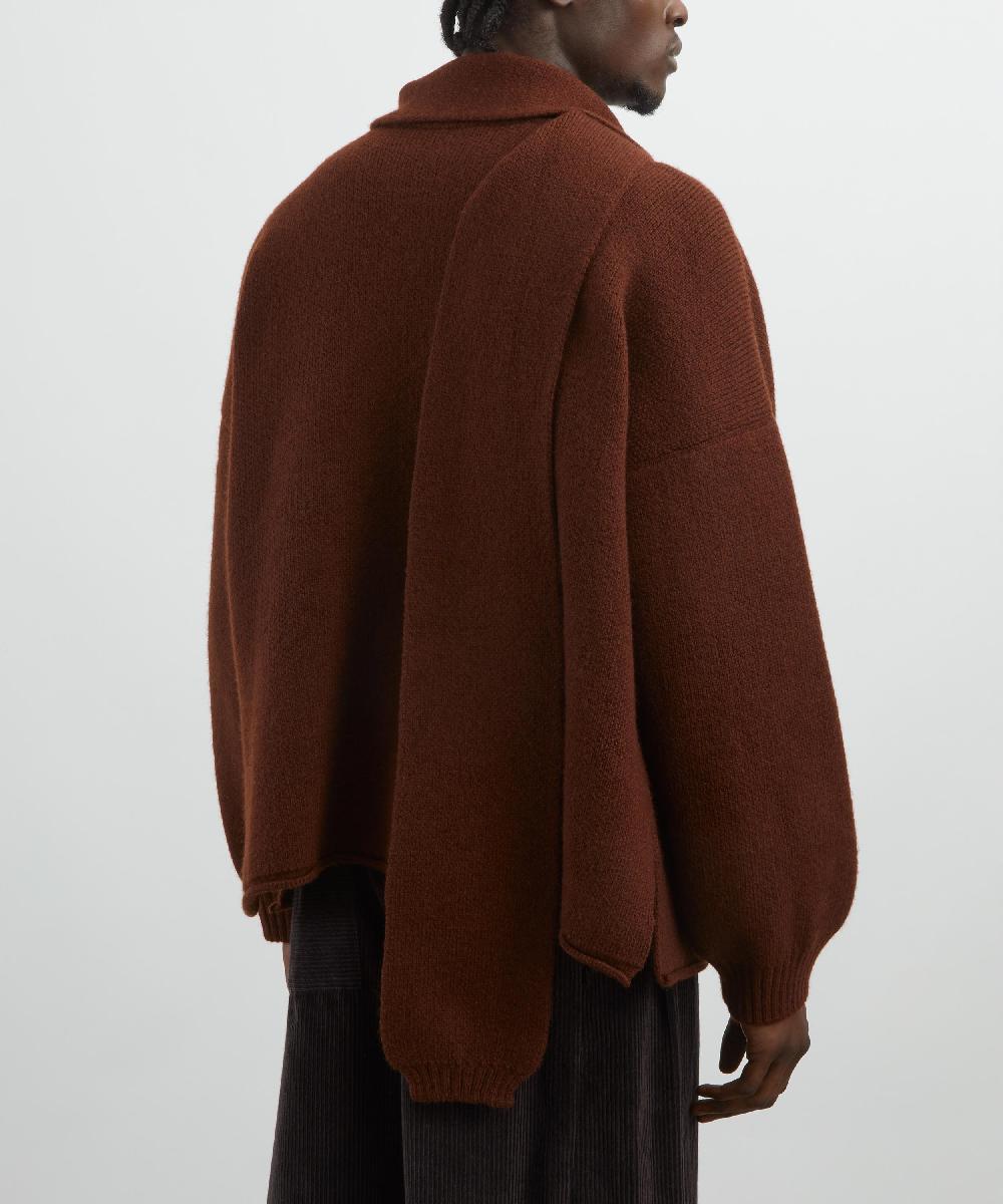 Liberty London CAWLEY British Merino Wool Wrap Neck Pullover