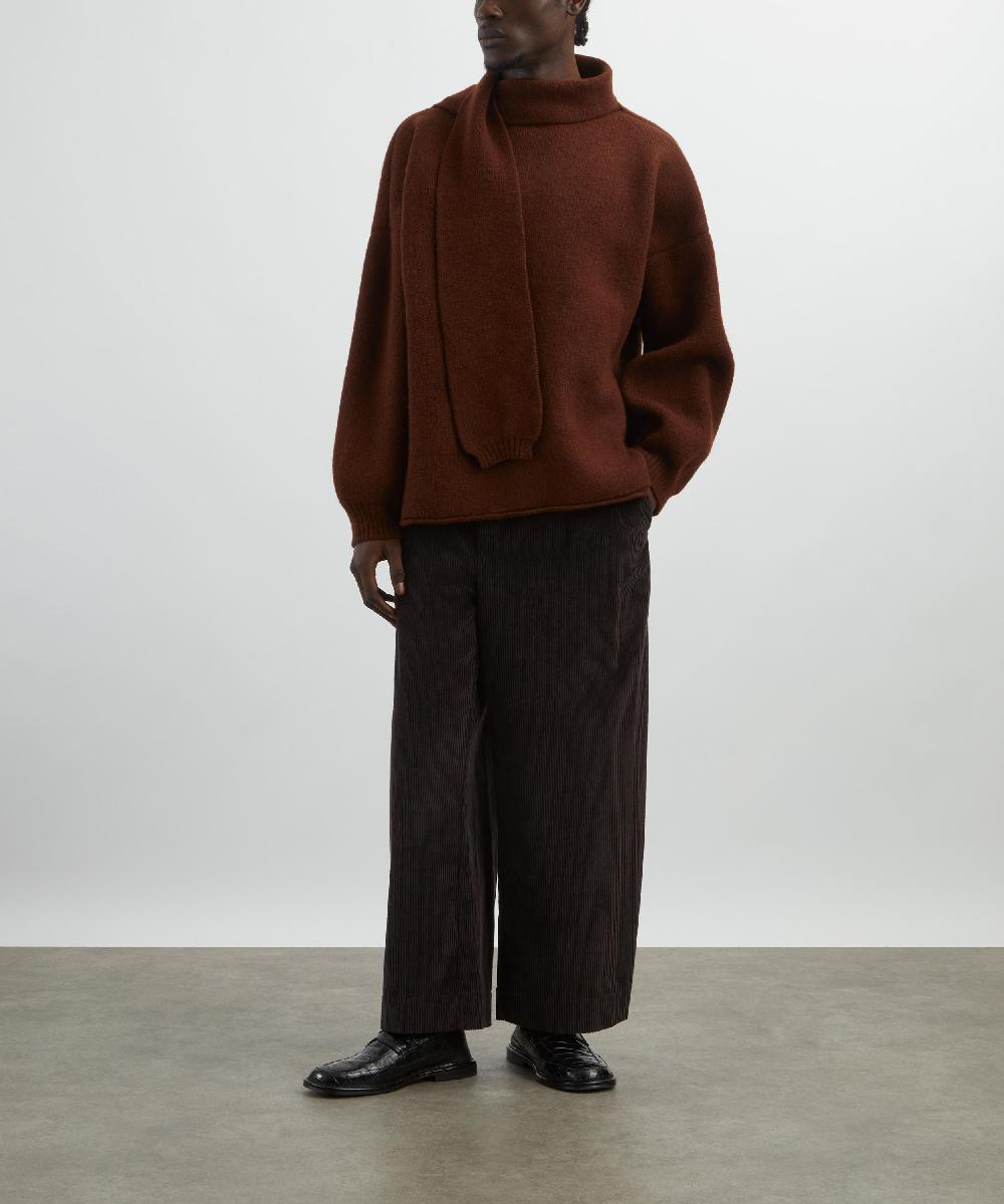 liberty london CAWLEY British Merino Wool Wrap Neck Pullover