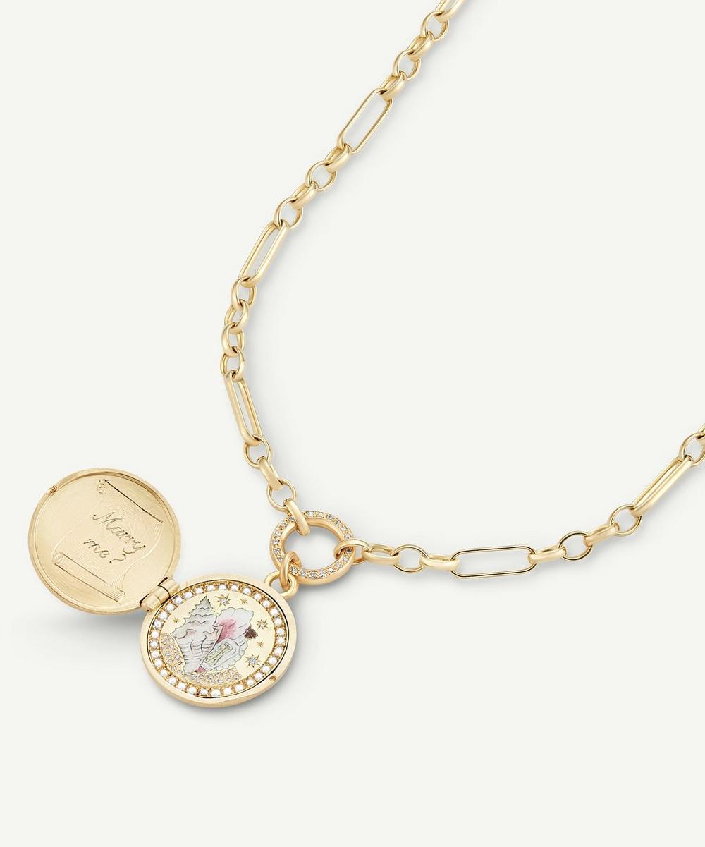 liberty london Cece Jewellery 18ct Gold Secrets of the Sea Locket Necklace