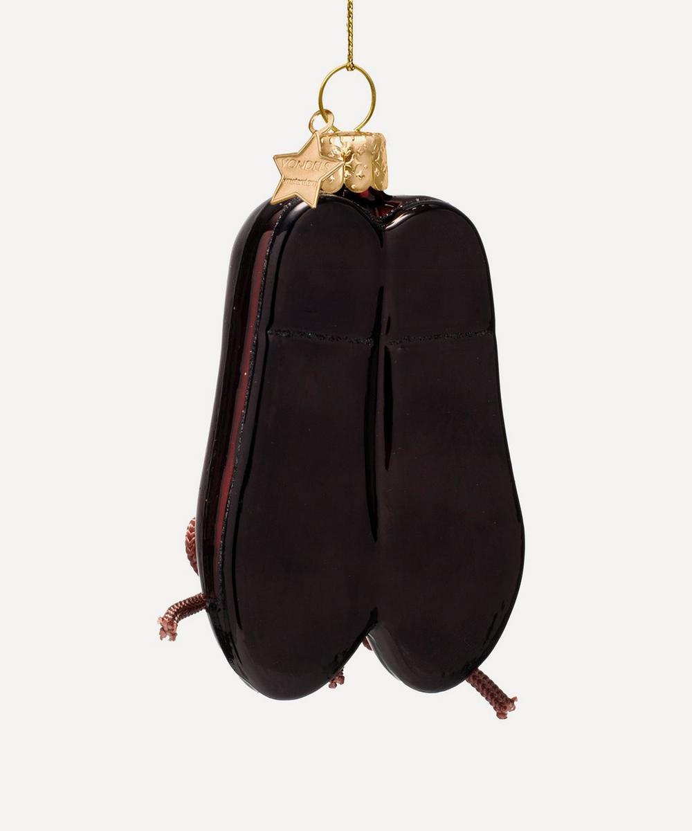 Liberty London Christmas Ballet Shoes Glass Ornament