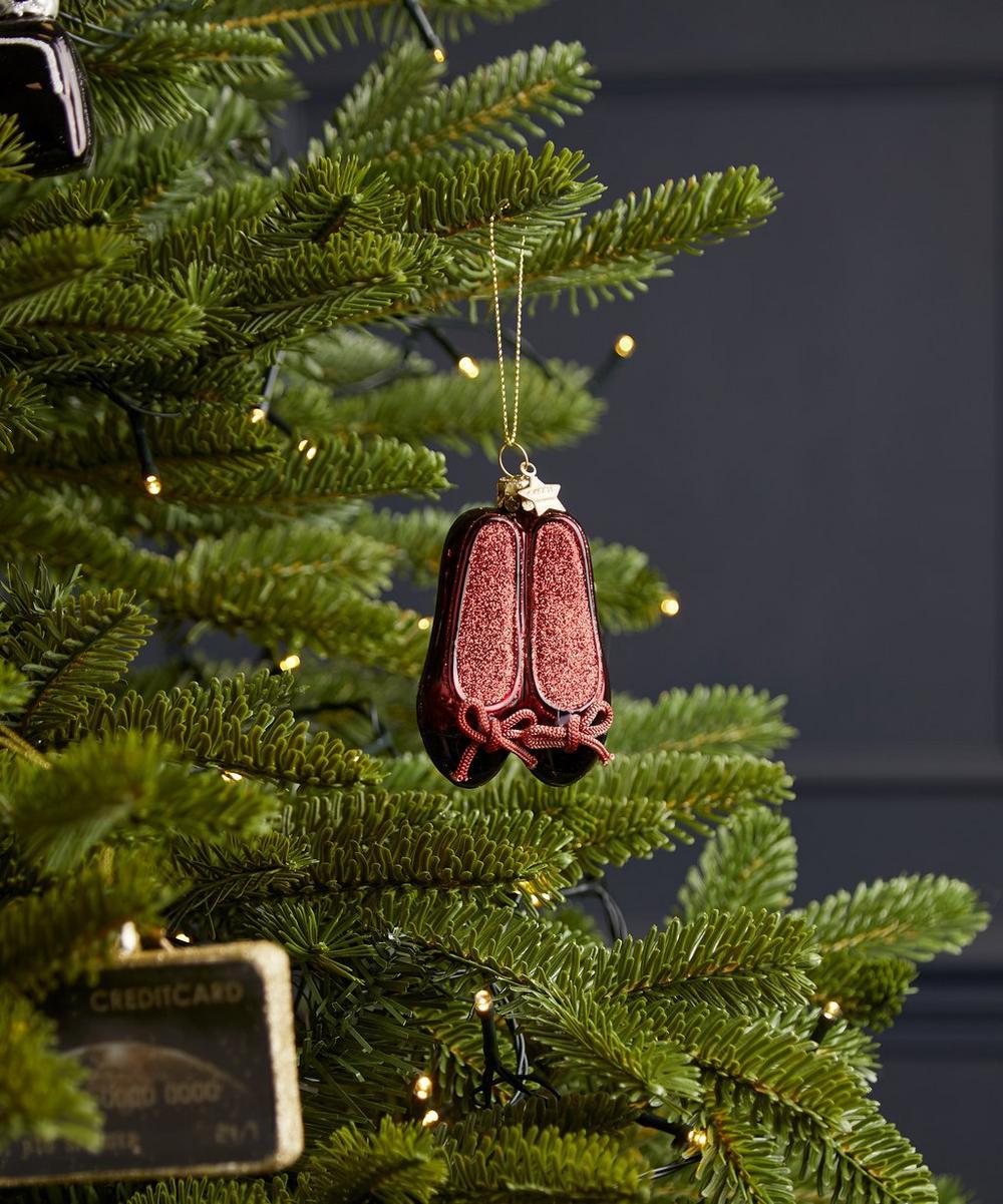 liberty london Christmas Ballet Shoes Glass Ornament