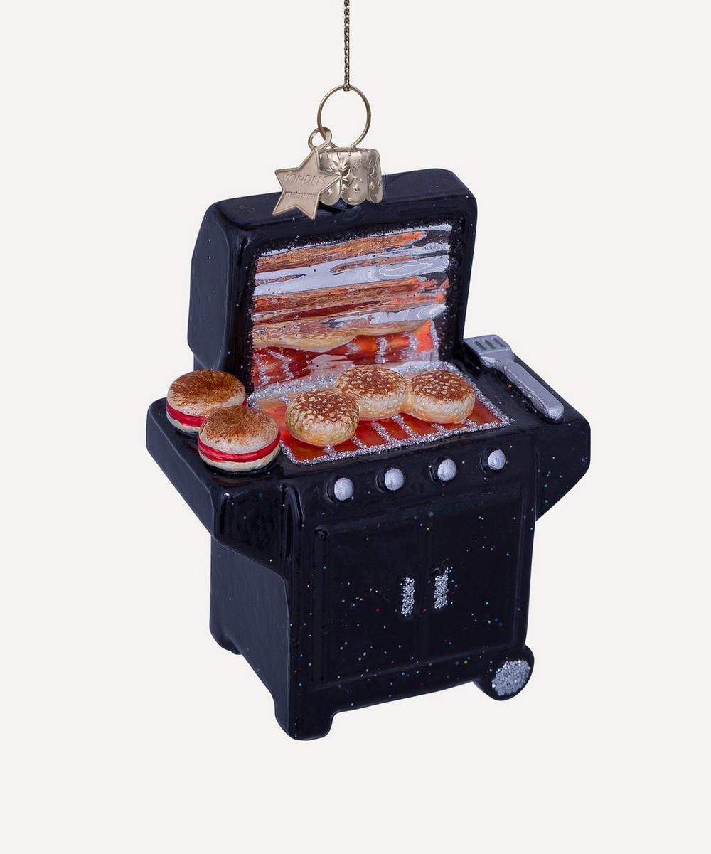 Liberty London Christmas Black Modern Barbecue Glass Ornament