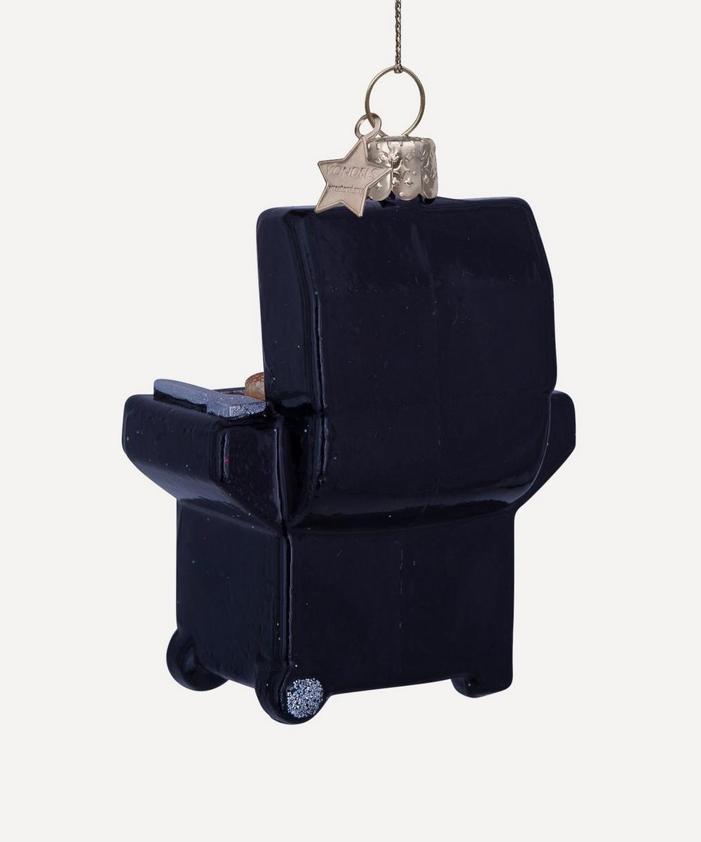 Liberty London Christmas Black Modern Barbecue Glass Ornament