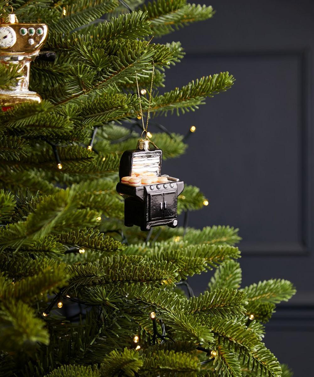 liberty london Christmas Black Modern Barbecue Glass Ornament