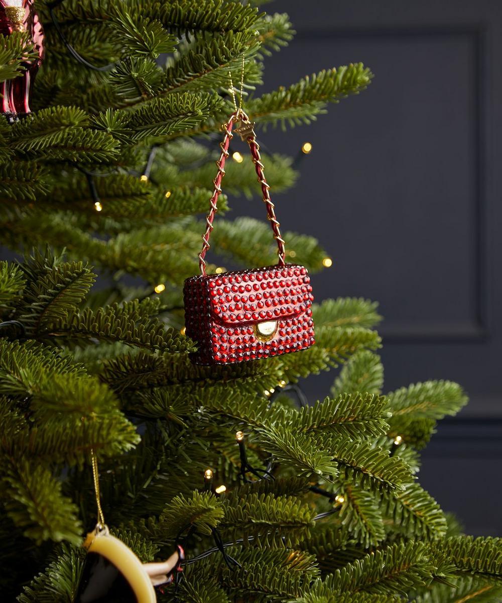 liberty london Christmas Diamante Glass Fashion Shoulder Bag Ornament