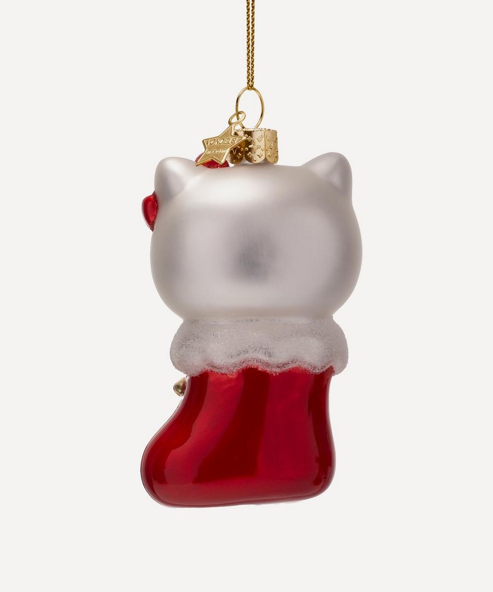 Liberty London Christmas Hello Kitty Christmas Stocking Glass Ornament
