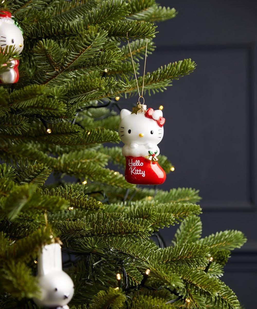 liberty london Christmas Hello Kitty Christmas Stocking Glass Ornament