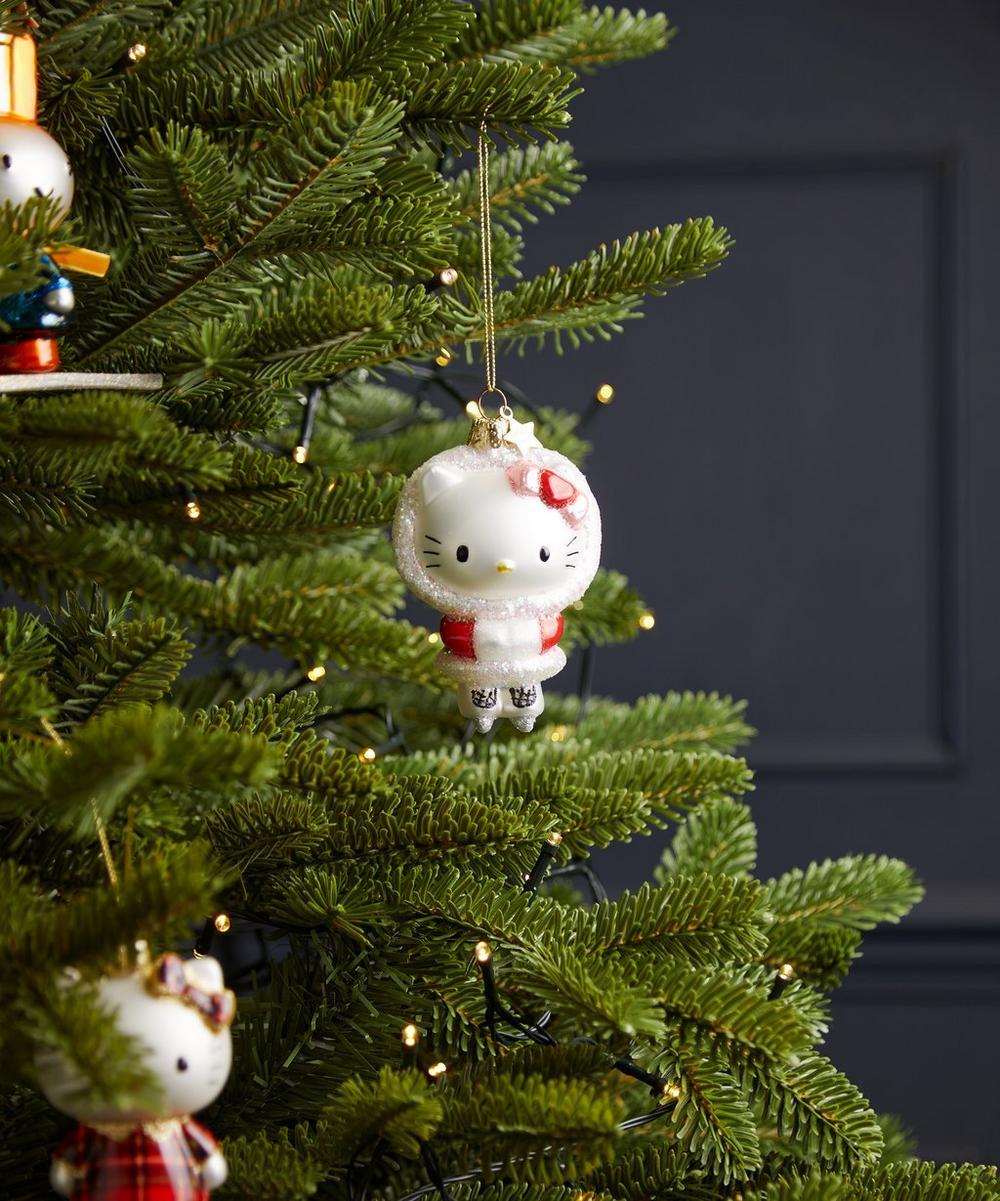 liberty london Christmas Hello Kitty Ice Skating Glass Ornament