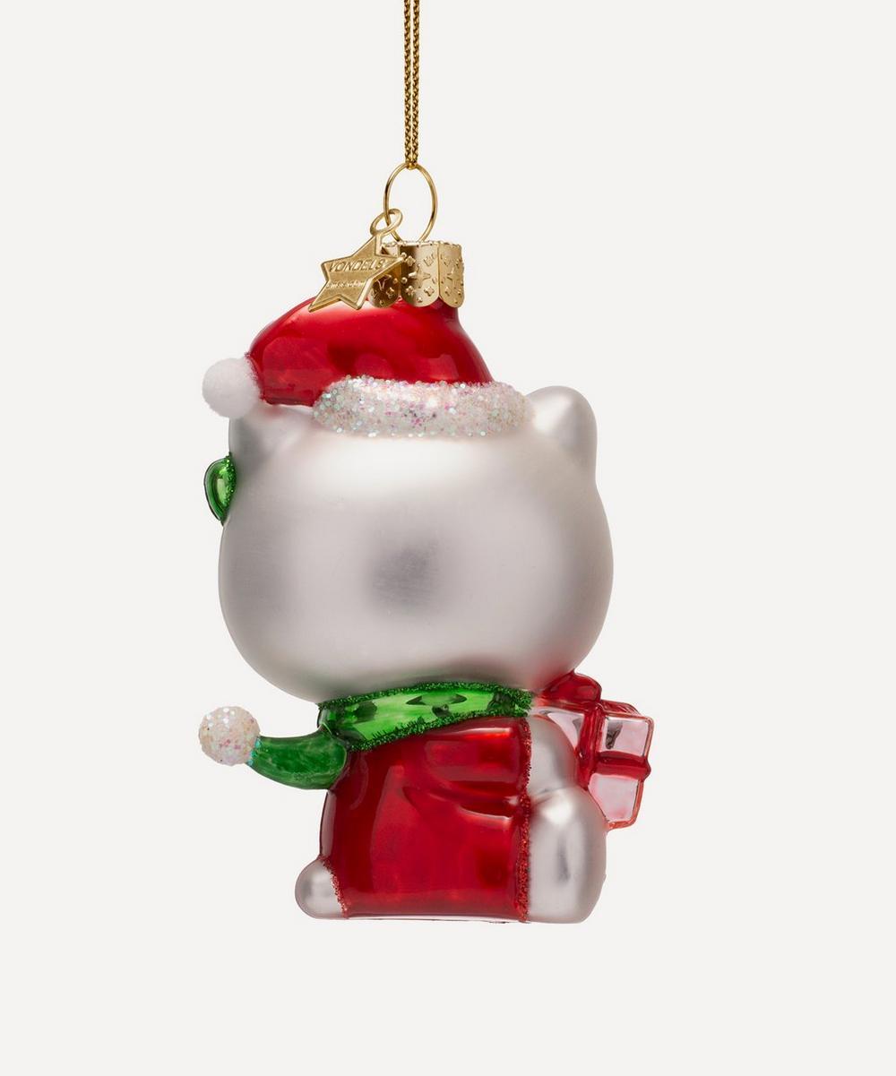 Liberty London Christmas Hello Kitty With Christmas Gifts Glass Ornament