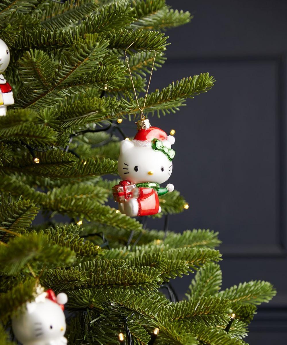 liberty london Christmas Hello Kitty with Christmas Gifts Glass Ornament