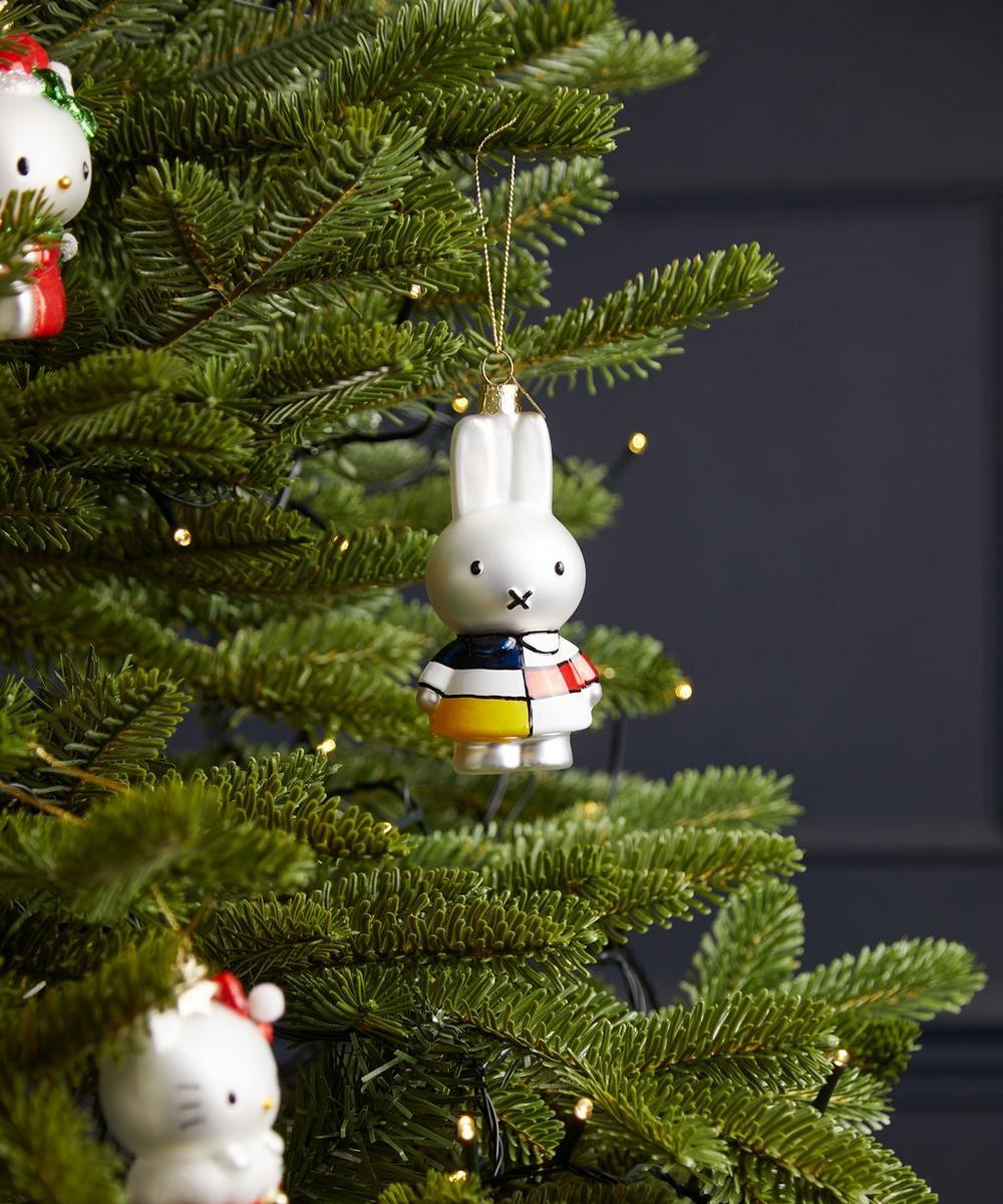 liberty london Christmas Miffy Mondrian Dress Glass Ornament