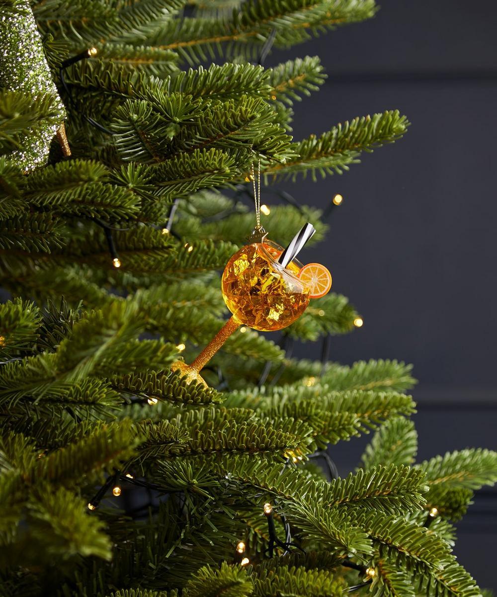 liberty london Christmas Orange Spritzer Glass Ornament