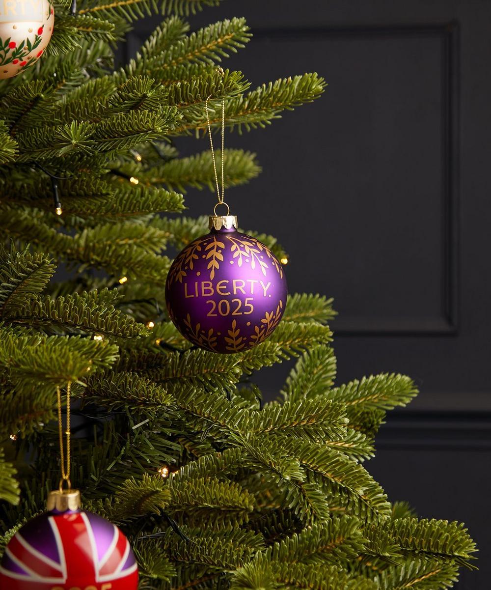liberty london Christmas Purple Liberty 2025 Glass Bauble