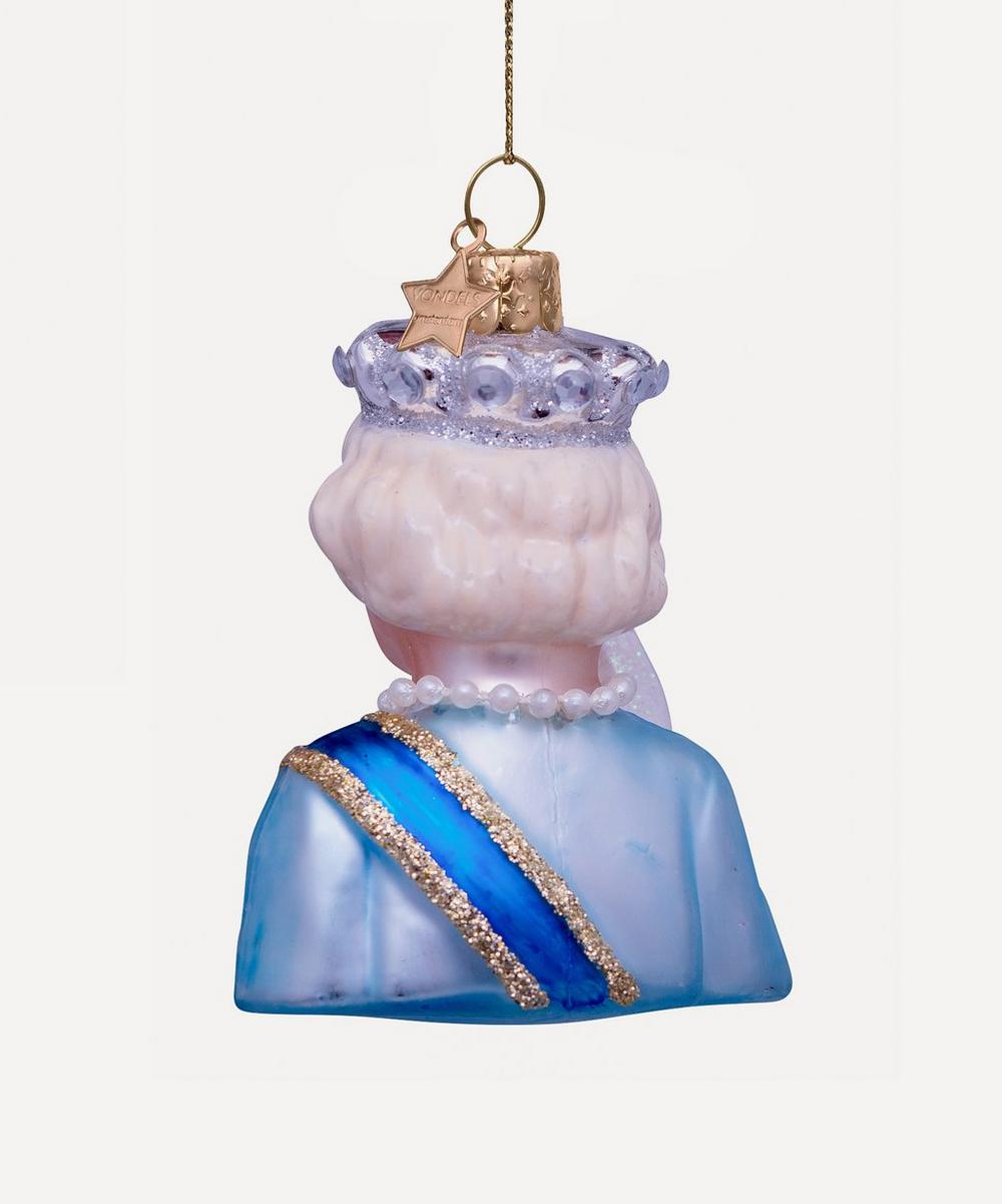 Liberty London Christmas Queen Elizabeth II Glass Ornament