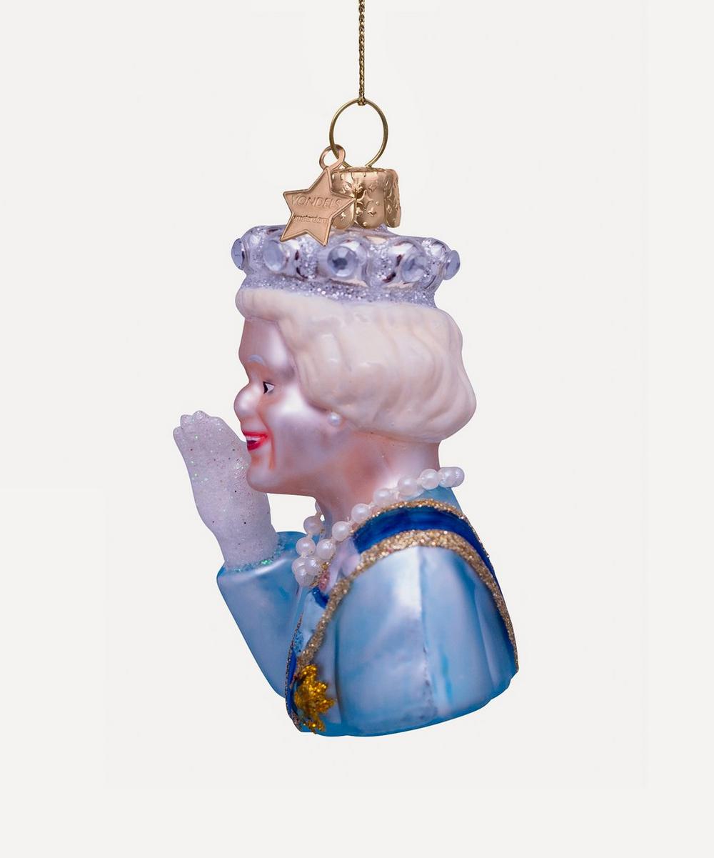 Liberty London Christmas Queen Elizabeth II Glass Ornament