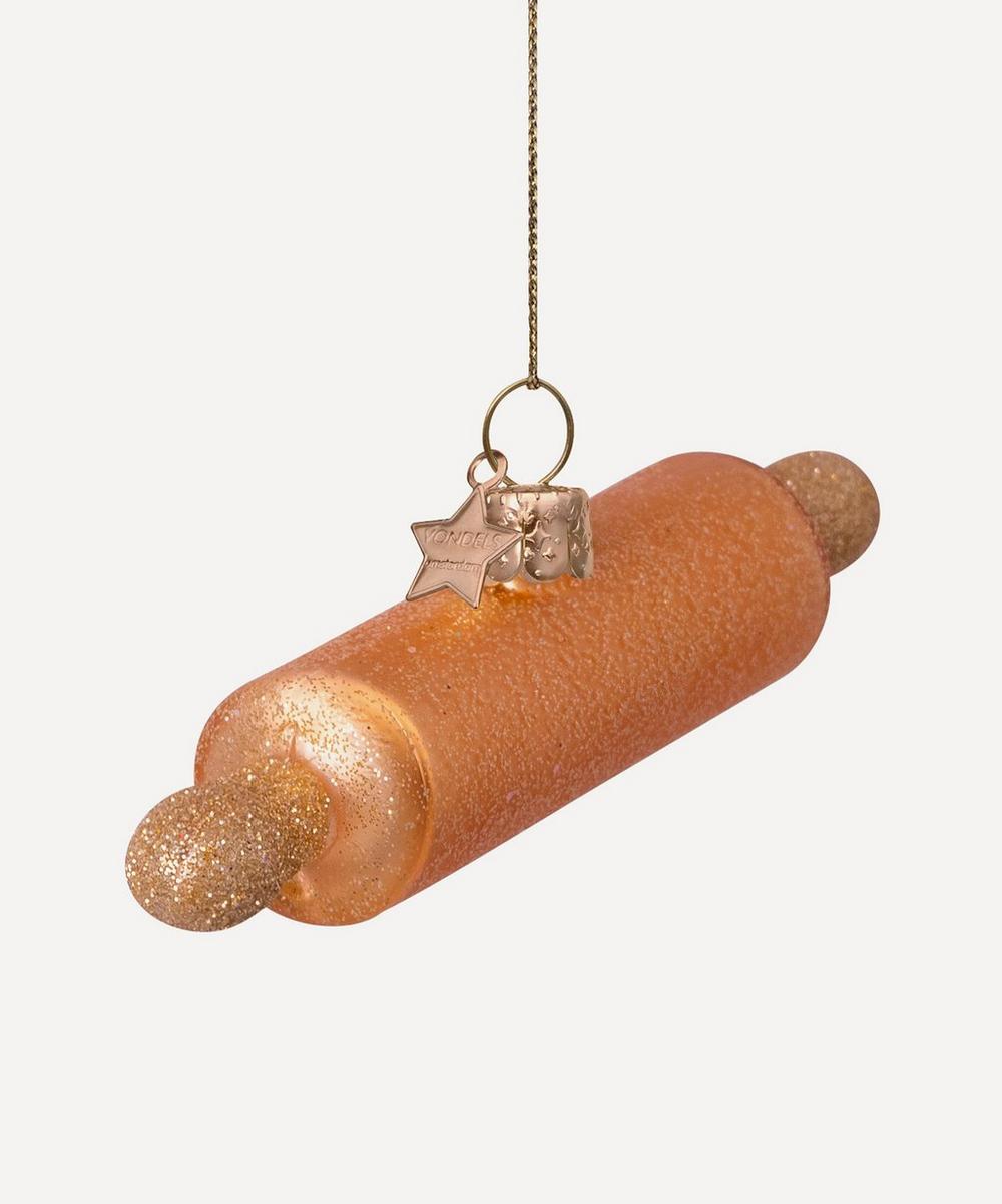 Liberty London Christmas Rolling Pin Glass Ornament