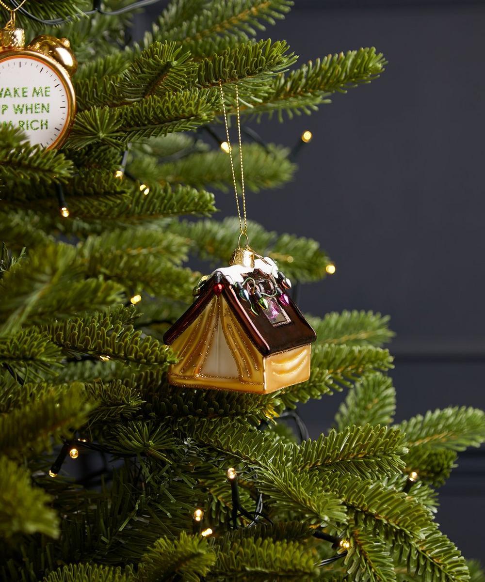 liberty london Christmas Tent with Christmas Lights Glass Ornament