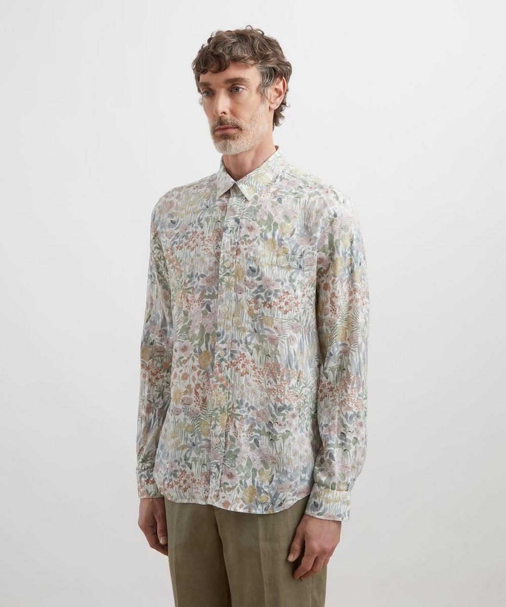 Liberty London Classic Fit Hemp Shirt In Faria Flowers