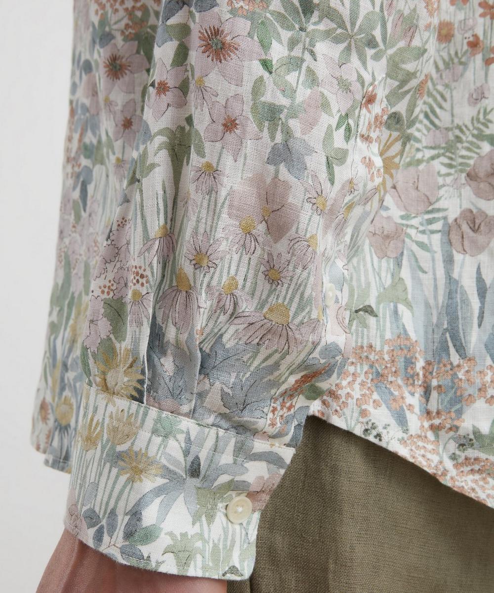 Liberty London Classic Fit Hemp Shirt In Faria Flowers