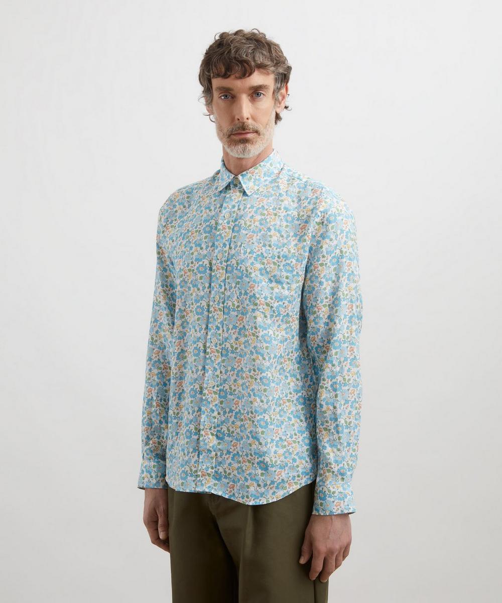 Liberty London Classic Fit Hemp Shirt In Stoneley Rose