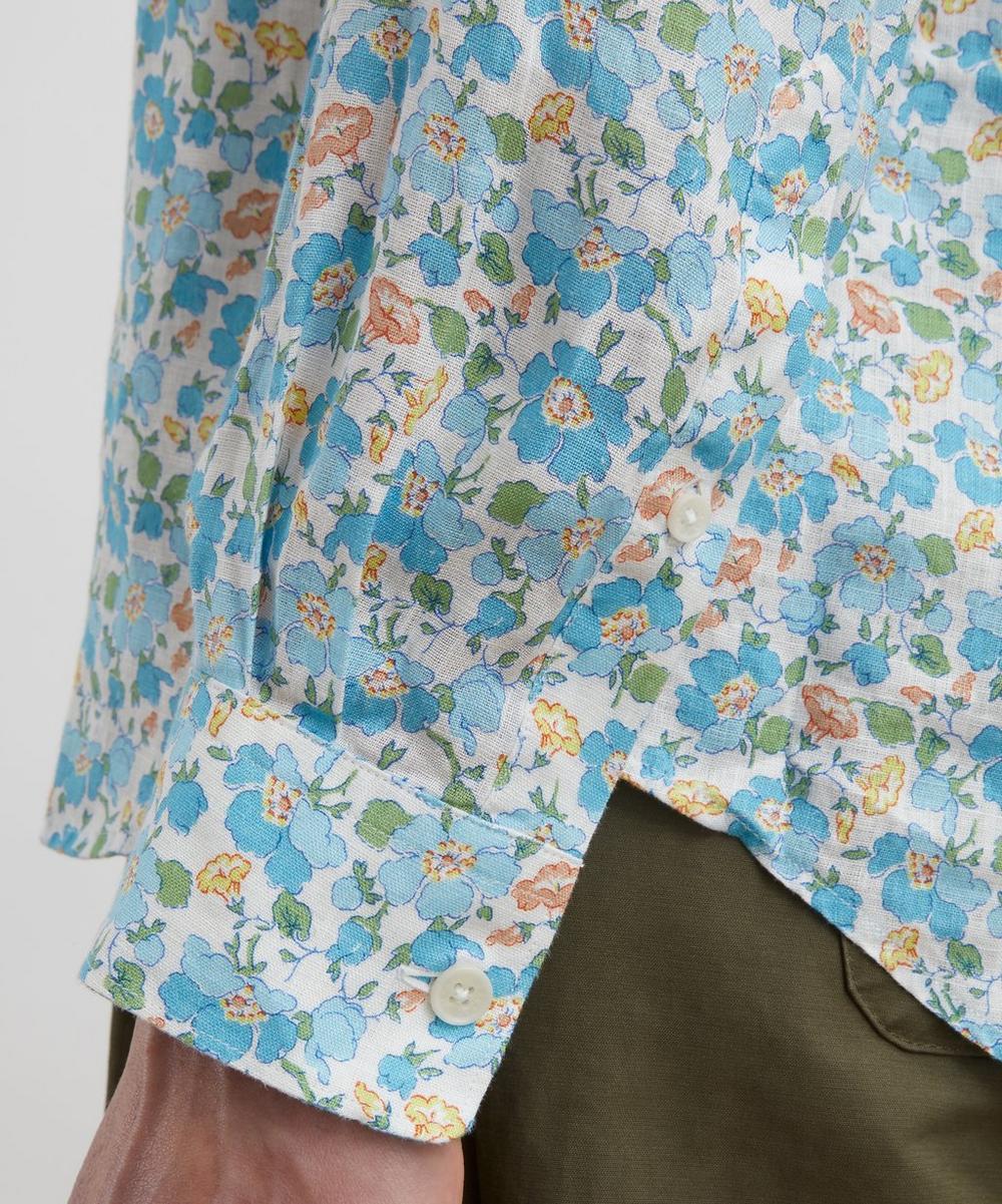 Liberty London Classic Fit Hemp Shirt In Stoneley Rose