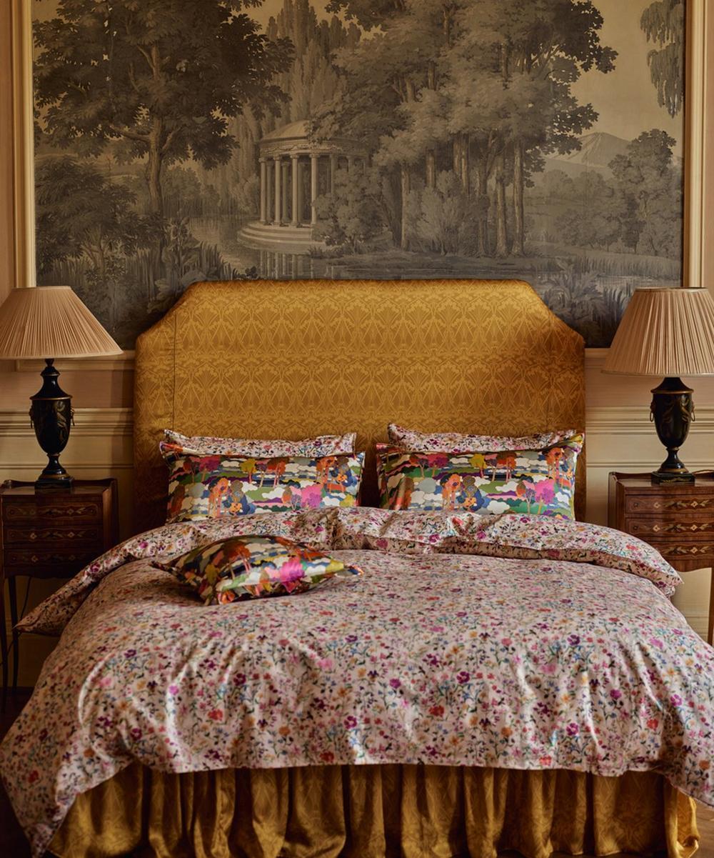 liberty london Coco & Wolf Linen Garden Cotton Housewife Pillowcase