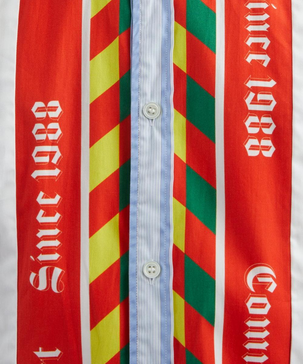 Liberty London Comme Des Garçons Shirt Striped Football Scarf Shirt