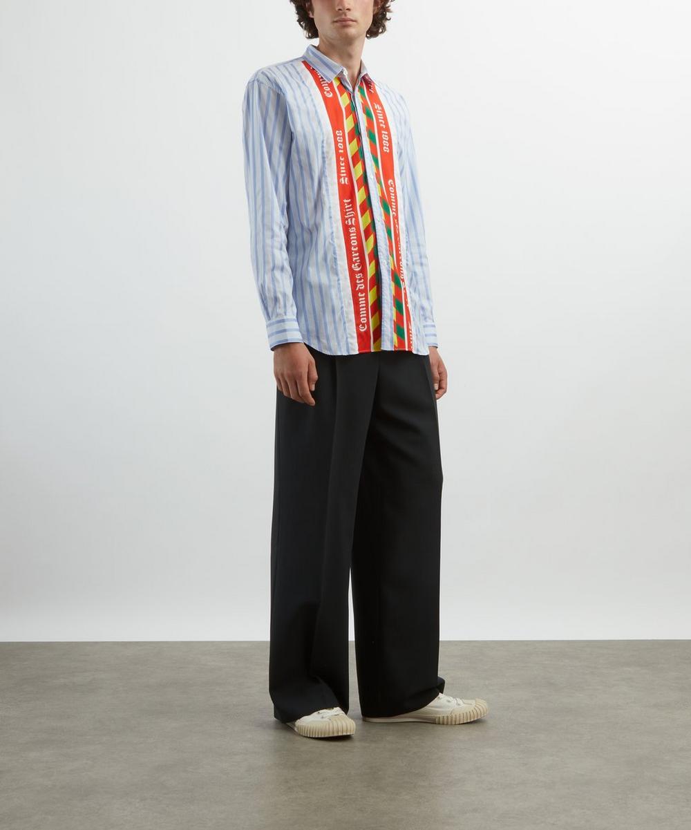 Liberty London Comme Des Garçons Shirt Striped Football Scarf Shirt
